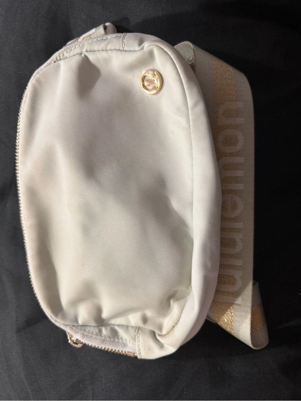 lululemon Cream Crossbody with Branded Strap and Gold Accent